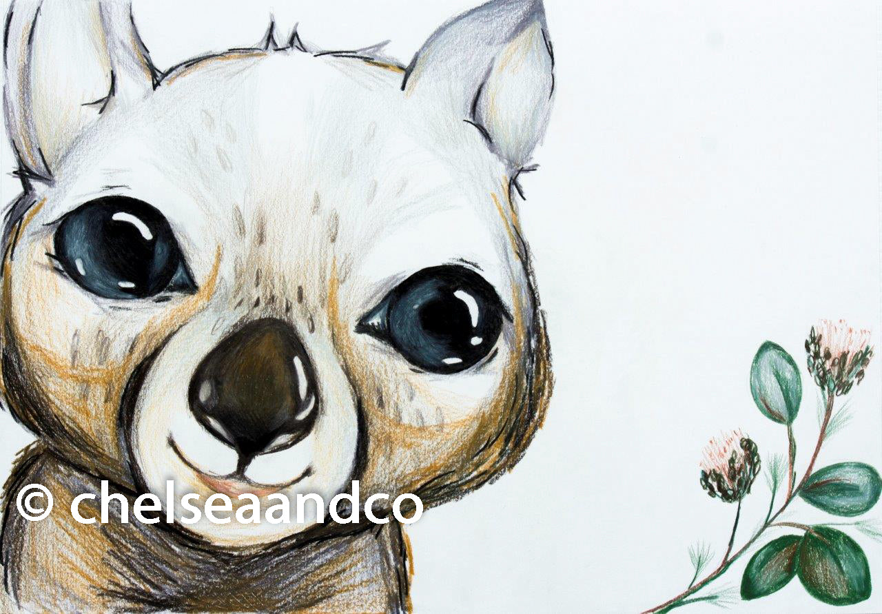 Wombat Art Print | Sydney